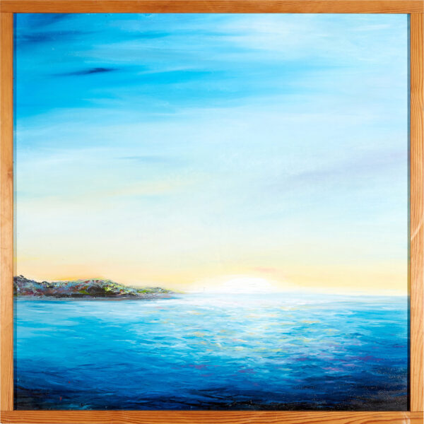 Alba | Seascape Oil Canvas with Frame | Antonella Natalis