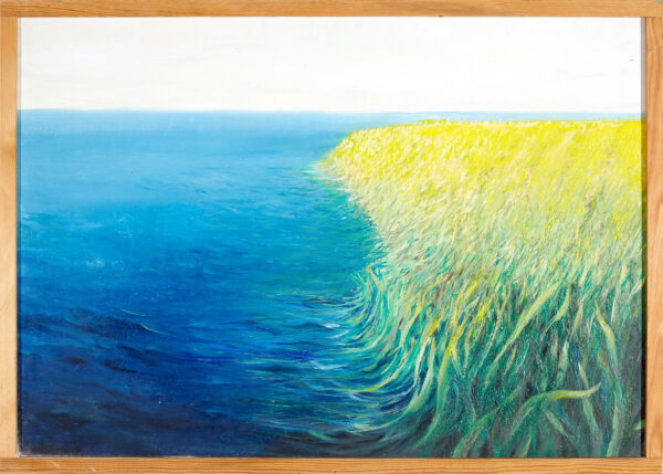 Coltiviamo il Nostro Mare | Seascape Oil Canvas with Frame | Antonella Natalis
