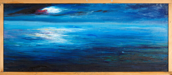 Scorcio di Mare | Seascape Oil Canvas on Wood with Frame | Antonella Natalis
