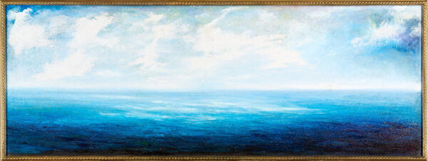 Immensamente | Seascape Oil Canvas on Wood with Frame | Antonella Natalis