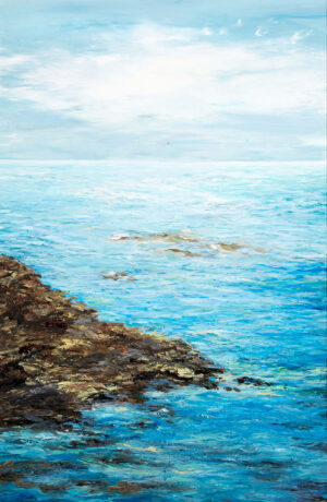 La Trasparenza | Seascape Oil Canvas on Wood | Antonella Natalis