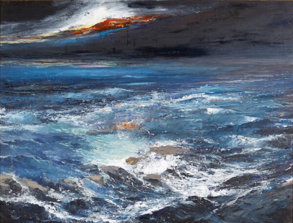 Notte - Energia del Mare | Seascape Oil Canvas | Antonella Natalis